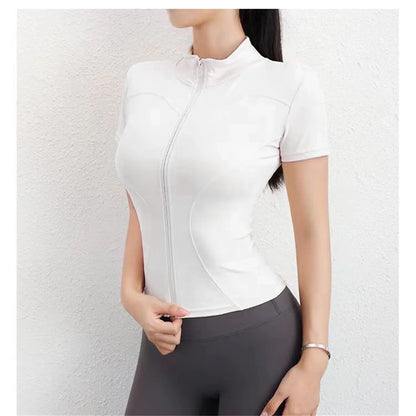 Slim Sports Coat Short Sleeve Tops