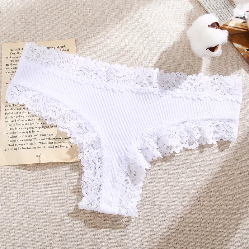 Perspective Lace Panties Sexy Low Rise Brazilian G-String Lingerie