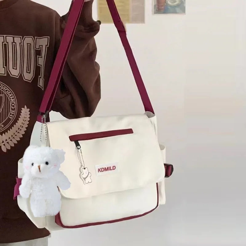 Oxford Diagonal Cross Youth Casual Canvas Shoulder Bag