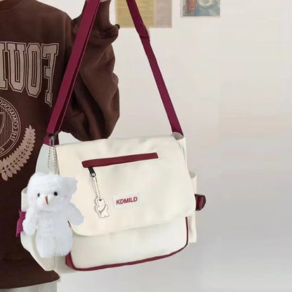 Oxford Diagonal Cross Youth Casual Canvas Shoulder Bag