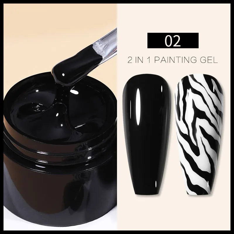 5ml Super Sparkling Painting Gel Nail Polish Platinum Silver Gold Rose Glitter