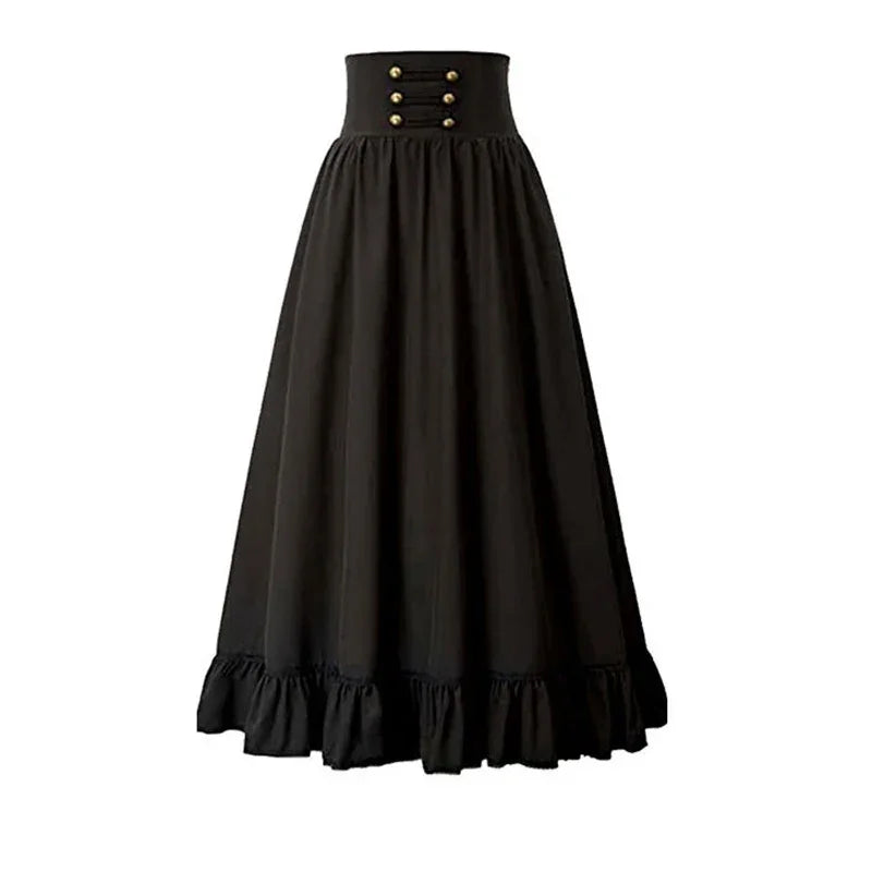 Maxi High Waist Ruffled Skirts