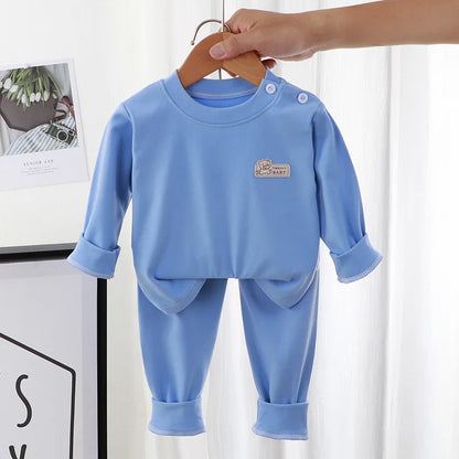 Spring and Autumn De Velvet Suit Cartoon Bear Sleepwear Pajamas