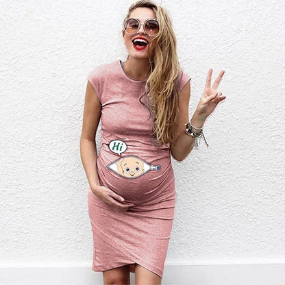 Cute Maternity Loose Maternity Plus Size Pregnant Dress