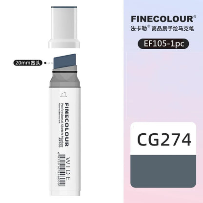 Finecolour 20mm Wide Markers Alcohol Line Sketching Art Markers Pen