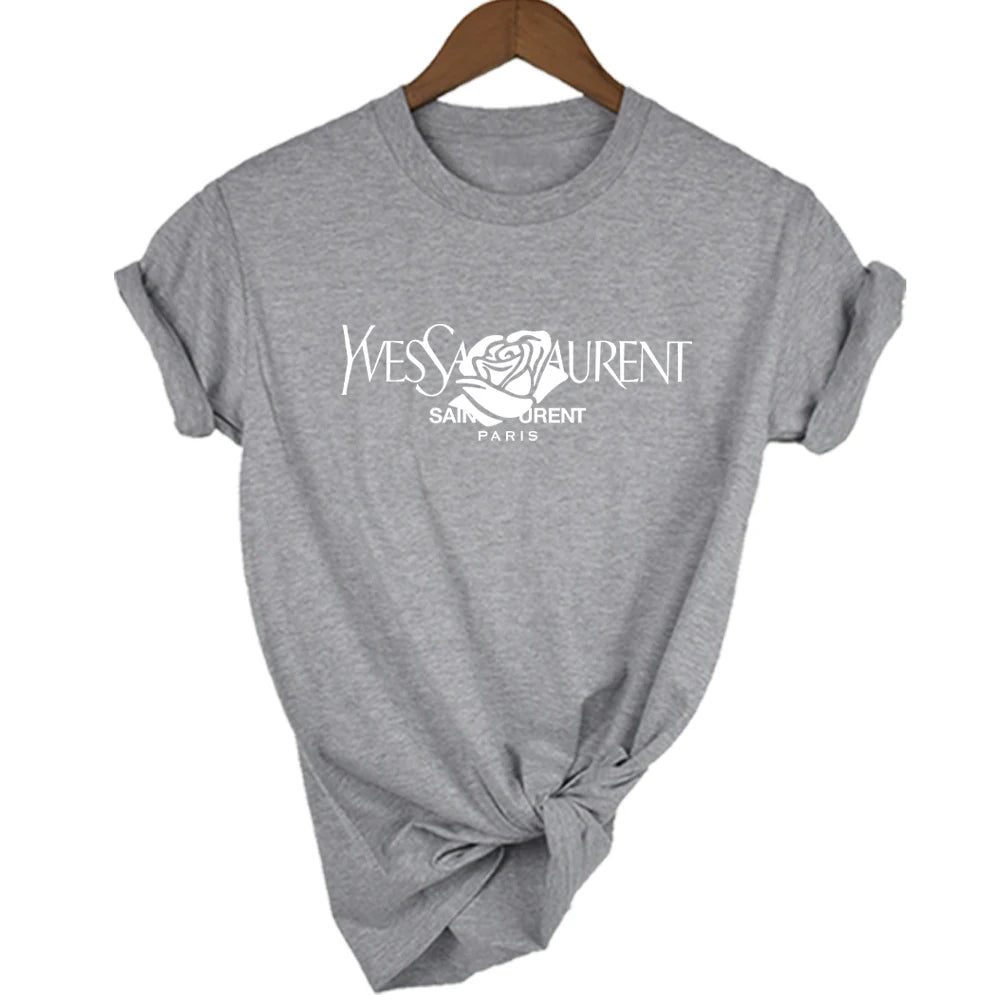 Alphabet Printed Short Sleeve T-Shirt