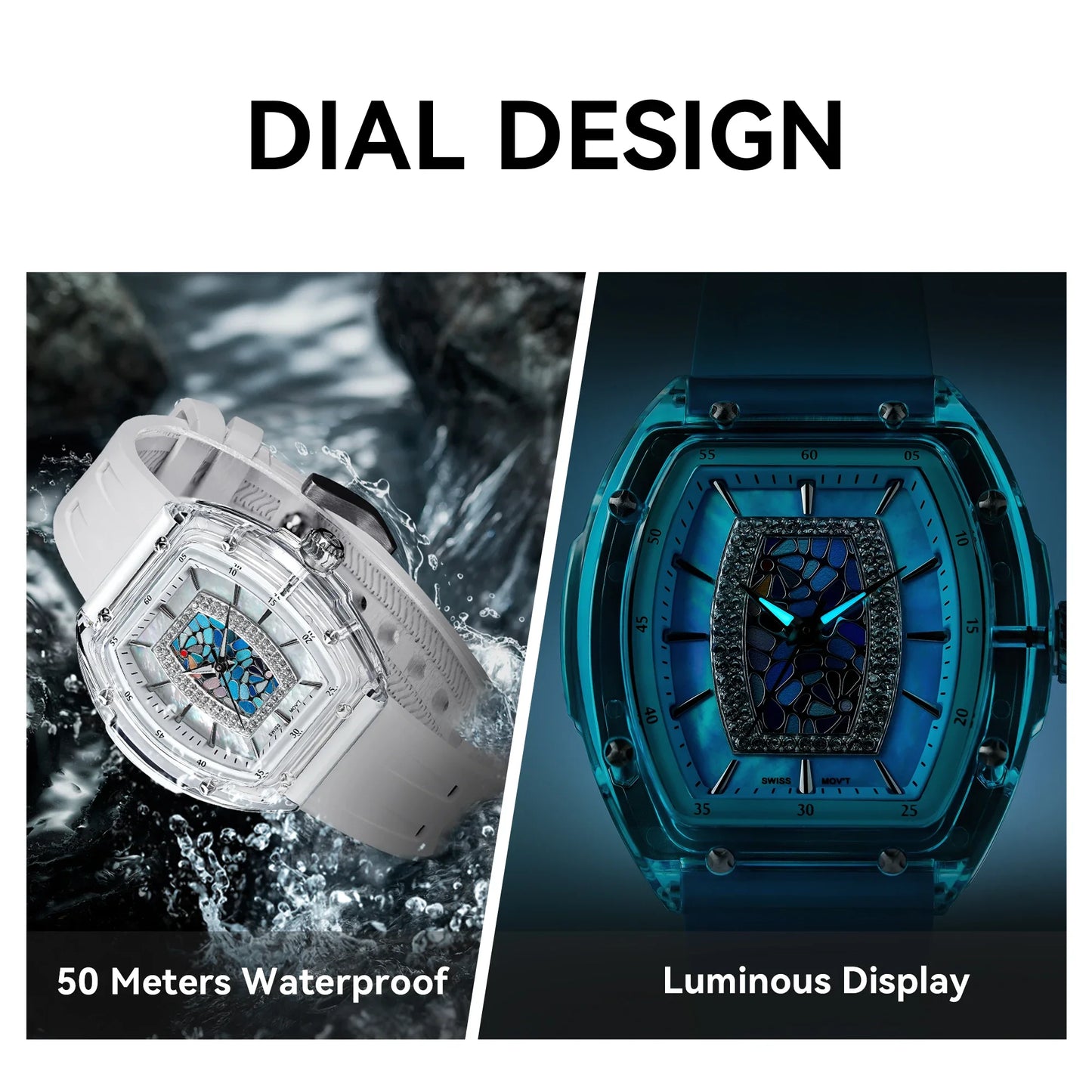 Quartz Swiss Movement Sapphire Crystal Waterproof Luminous Shock Watch