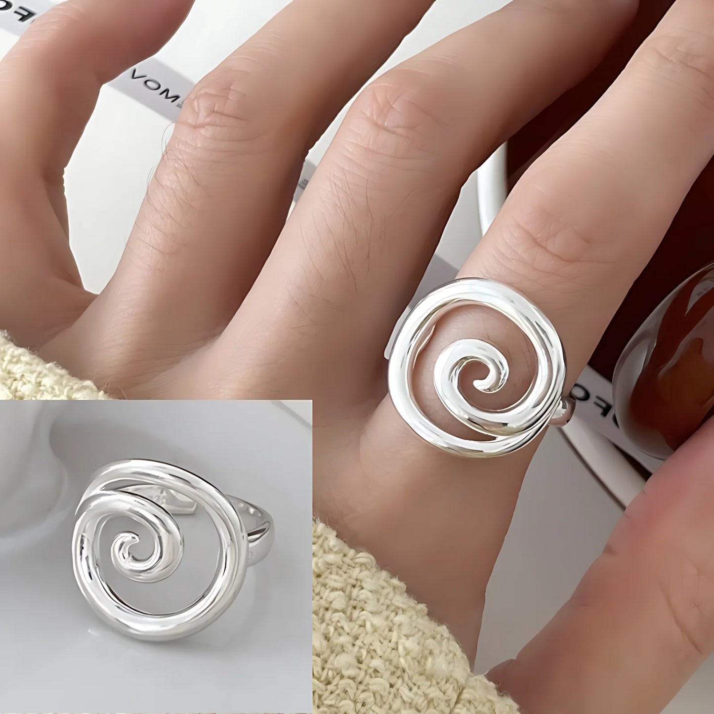 925 Sterling Silver Geometry Crystal Ring