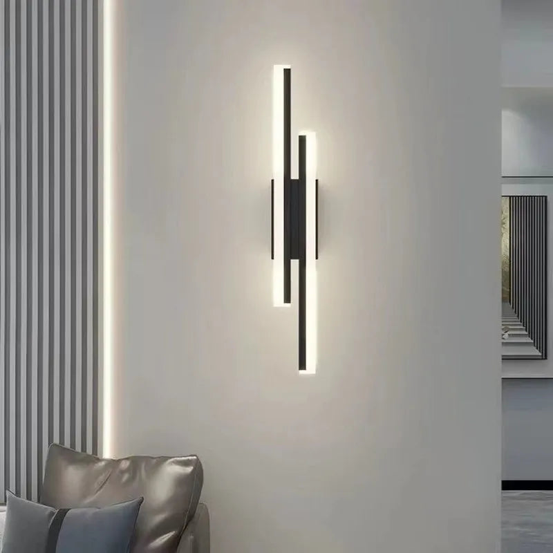 LED Bedroom Wall Lamp Wall Sconces Copper Line Pipe