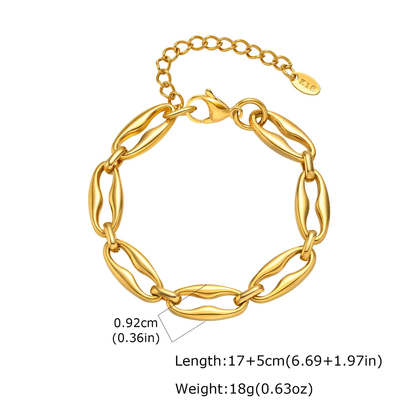 DANA Chunky 18k Gold Plated Bracelets