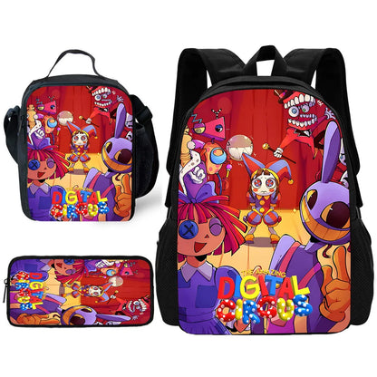 Cartoon A-AmazingS DigitalS Circus Child School Backpack Set