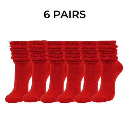 3/6 pairs Fall Winter Slouch Knit Slouchy Scrunch Socks
