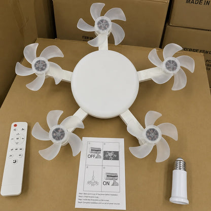 Drone Design Silent Ceiling Fan Light E27 Base Remote Controlled