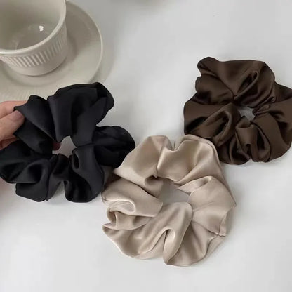 Silk Satin Scrunchies Korean Hair Band P