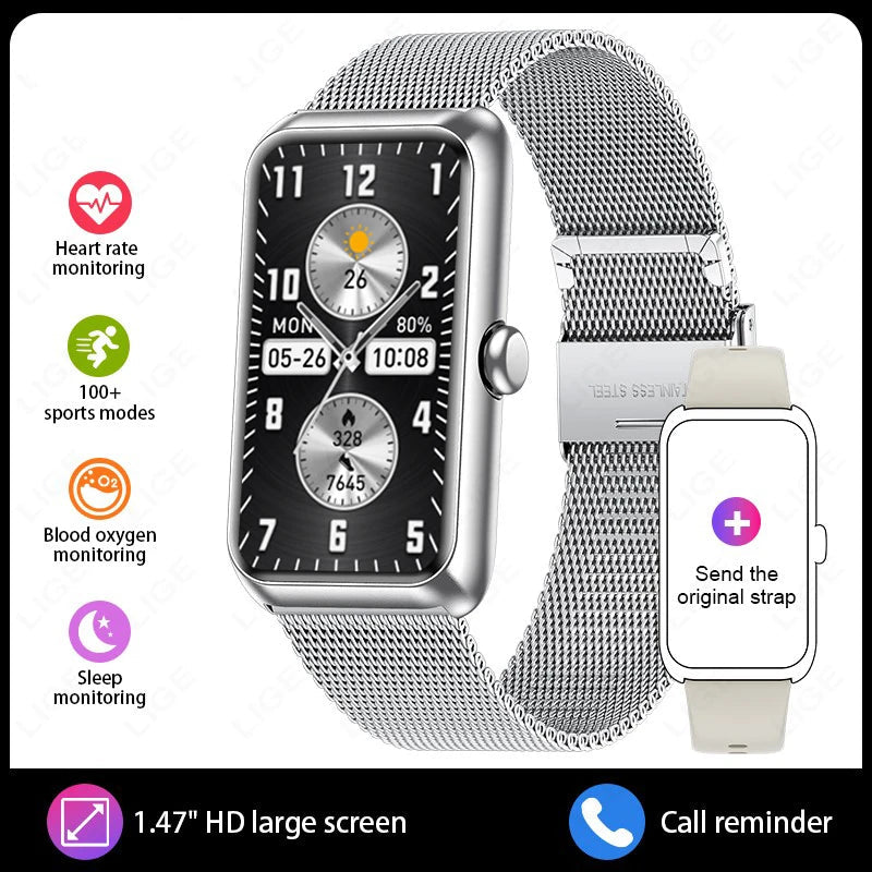 Fitness Tracker Watches with Heart Rate Monitor Sleep Tracker IP68 Waterproof Pedometer 1.47" Smart Watch