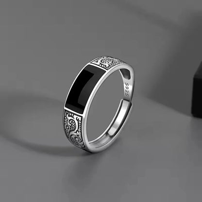 Sam Panda 925 Sterling Silver Simple Vintage Big Ball Ring