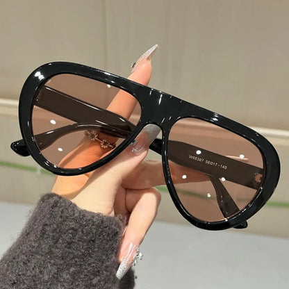 Vintage Oversized Oval Sexy Sunglasses