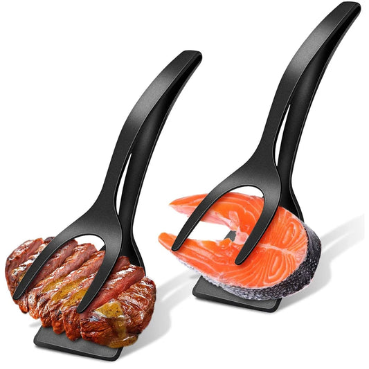 2 in 1 Grip Flip Spatula Clamp Egg Pancake