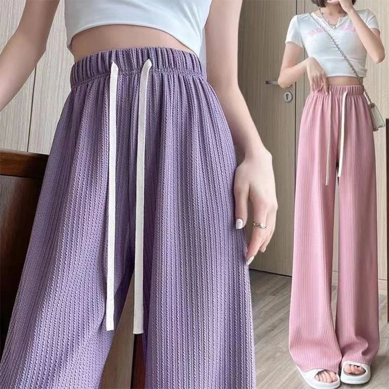 Casual Straight Sporty Wide Leg Pants
