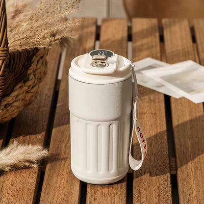 450ML Thermos Water Bottle Smart Display Temperature Stainless Steel Mug
