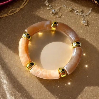 Mixed Color Bamboo Elastic Bracelets