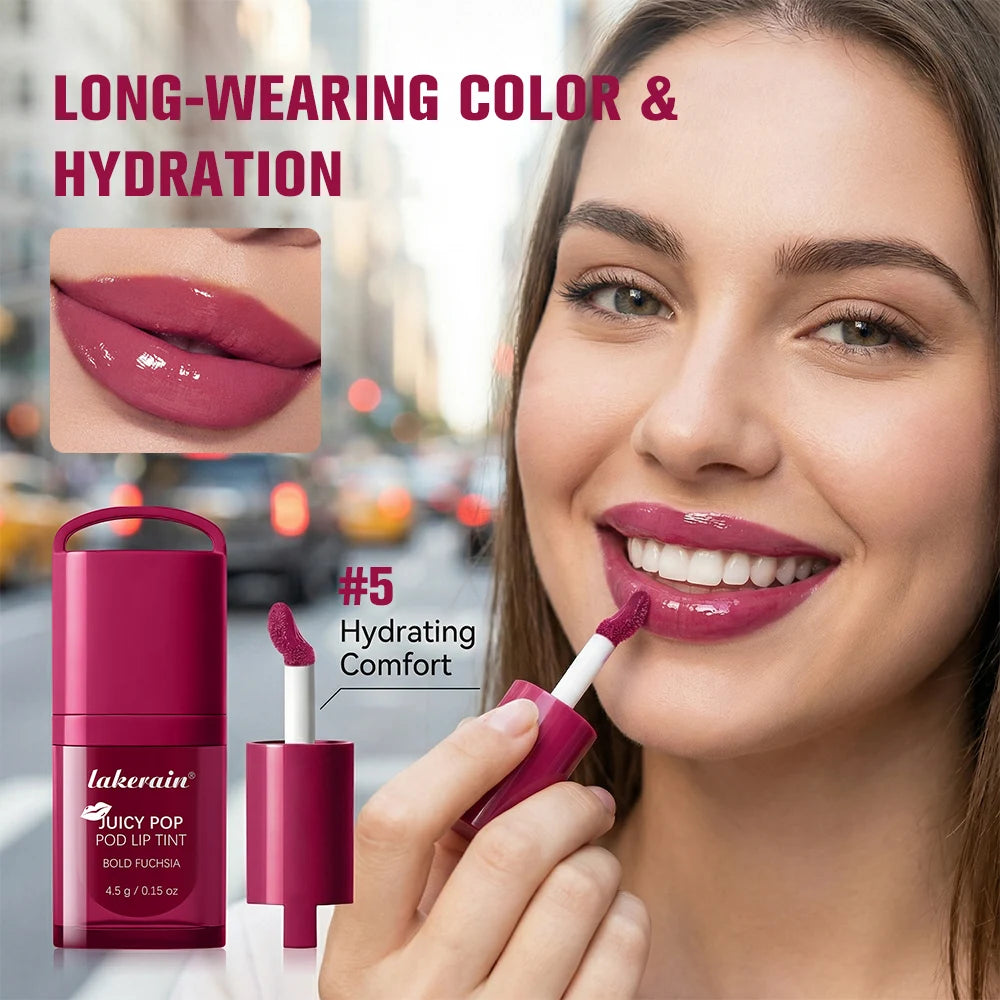 Waterproof Long Lasting Juice Pop Lip Tint Box Nourishing Hydrating Lip Oil Gloss