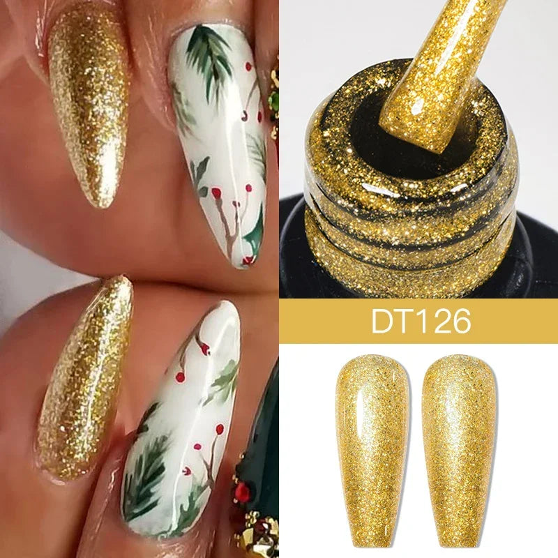 7ml Red Series Gel Nail Polish Glitter