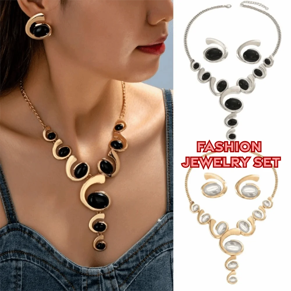 3Pcs/Set Geometric Jewelry Elegant Vintage Bohemian Spiral Snail Coil Set