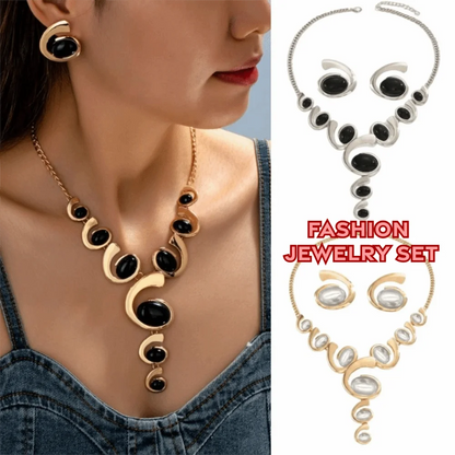 3Pcs/Set Geometric Jewelry Elegant Vintage Bohemian Spiral Snail Coil Set