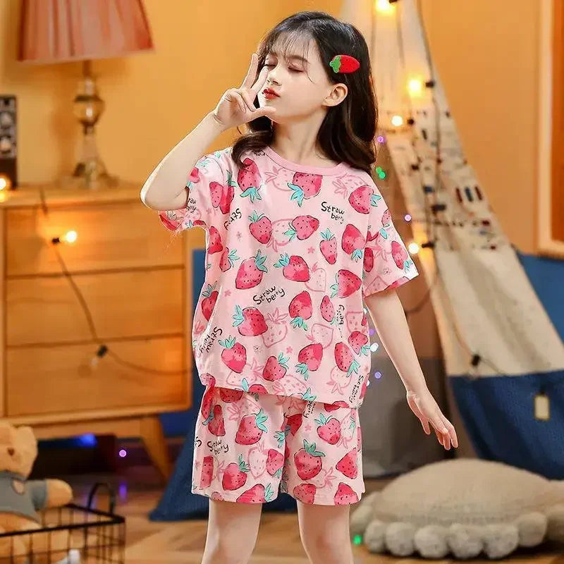 New Teens Baby Girl Cotton Pajamas Sets