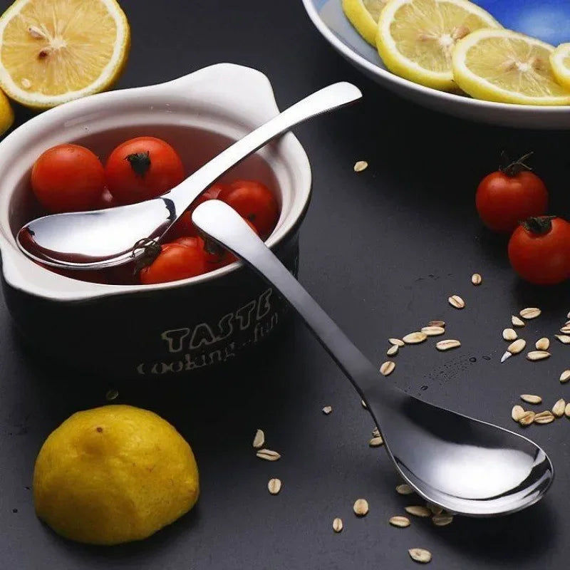 6/1Pcs Stainless Steel Spoon Thicken Soup Spoons