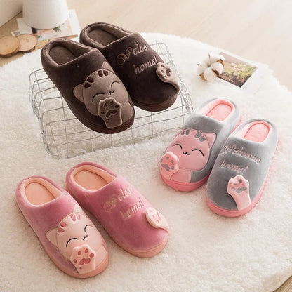 Cartoon Cat Soft Cotton Slippers