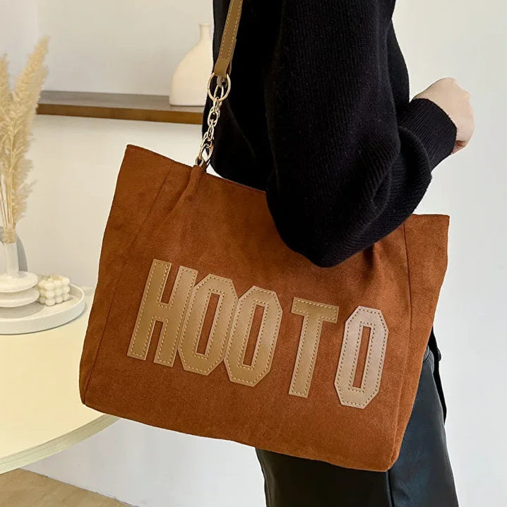 Letters Tote Canvas Campus Handbag Bolsa