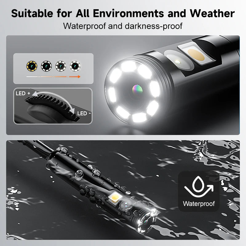 Type-C Industrail Endoscope Micro USB Single Dual Camera Waterproof Probe LED