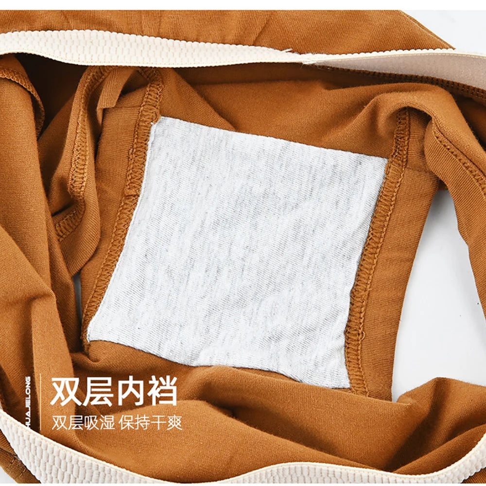 3PCS/Pack 100% Cotton Boxer Mid-rise Thin Lingerie