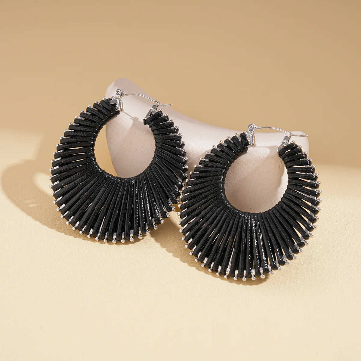 Bohemian Braided Hollow Hoop Geometric Round Earrings
