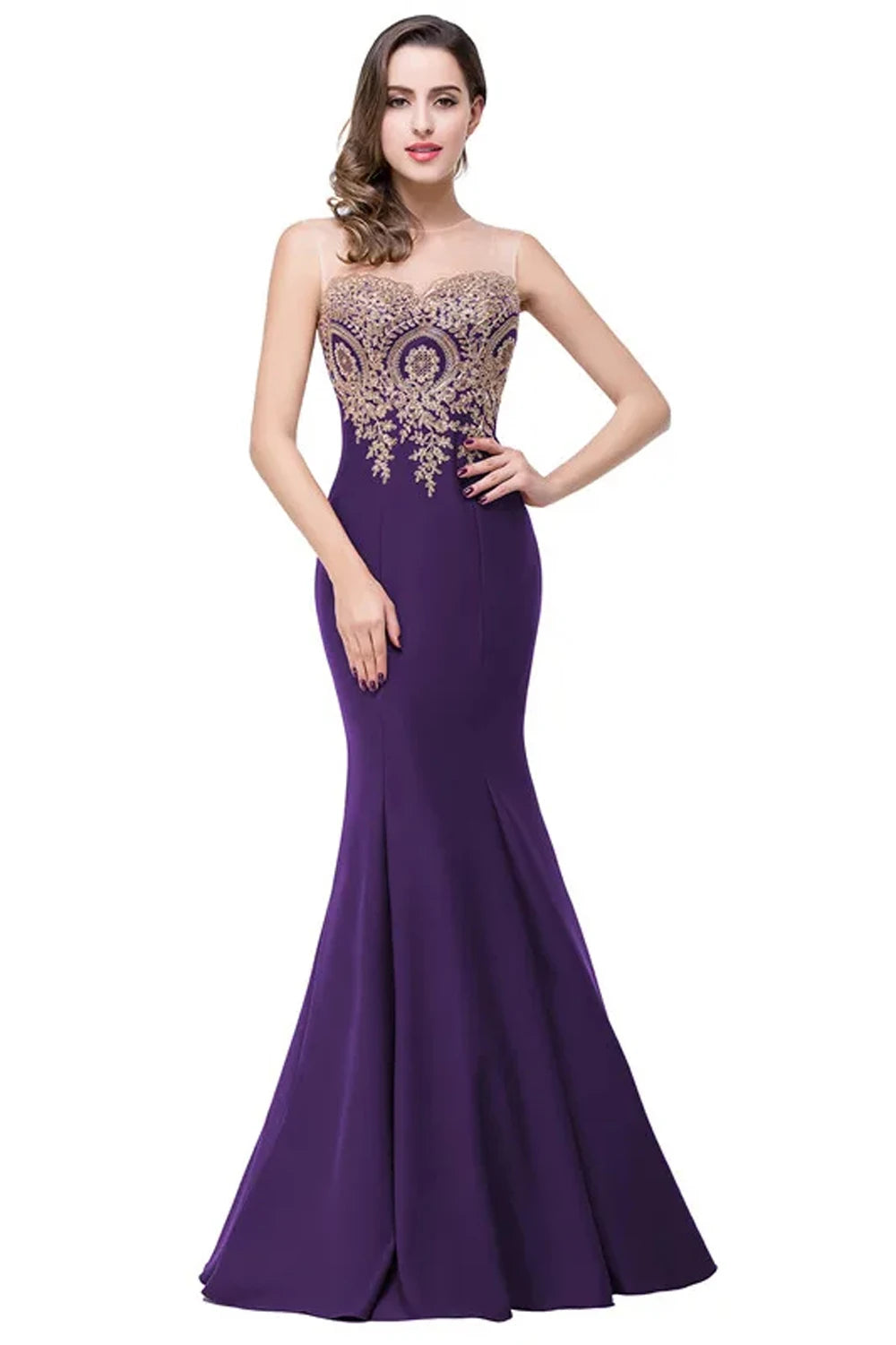 Elegant Mermaid Sweetheart Illusion Dress