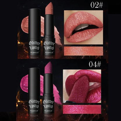 7 Colors Diamond Matte Lipstick Non-stick Cup Flash
