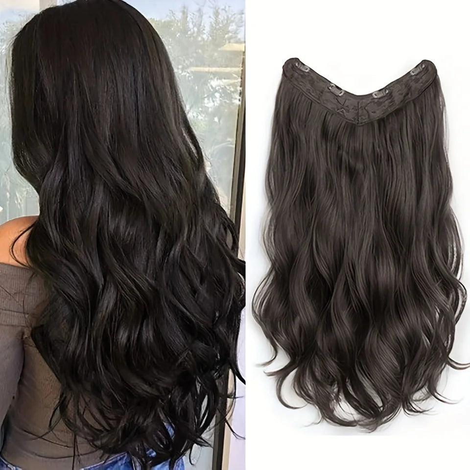 Synthetic Long Wavy U-shaped Clip In Hair Extensions 16Inch/20Inch/24inch