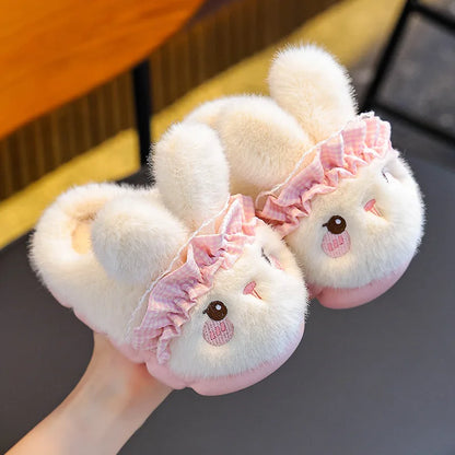 Cotton Winter Indoor Warm and Velvet  Parent-Child Wool Cotton Slippers