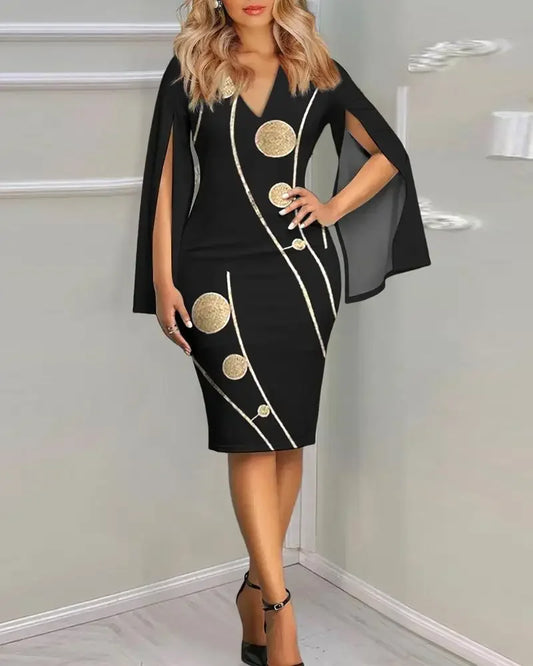 Long Sleeve Slim Work Dresses