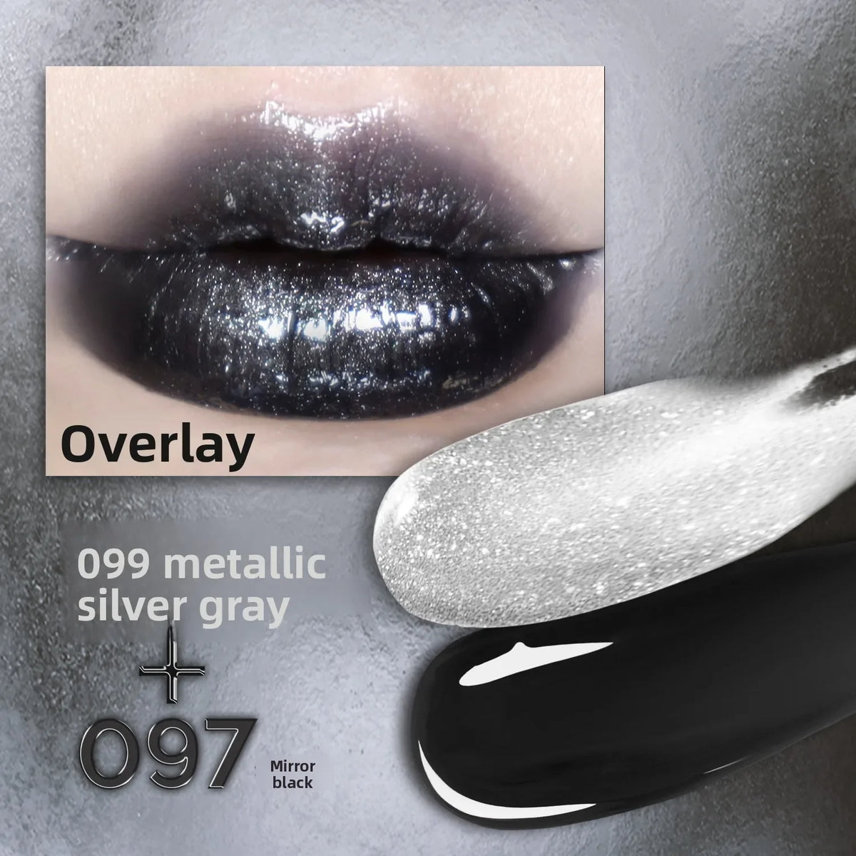 Playful Rebellious Lip Gloss Planet  Mouth Black Mouth Silver Mouth Gray Lip Oil Mirror Water Gloss