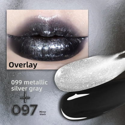 Playful Rebellious Lip Gloss Planet  Mouth Black Mouth Silver Mouth Gray Lip Oil Mirror Water Gloss