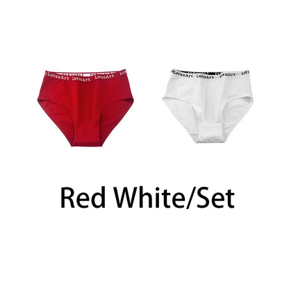 2PCS/Set Cotton Solid Panties Sexy Plus Size Lingerie