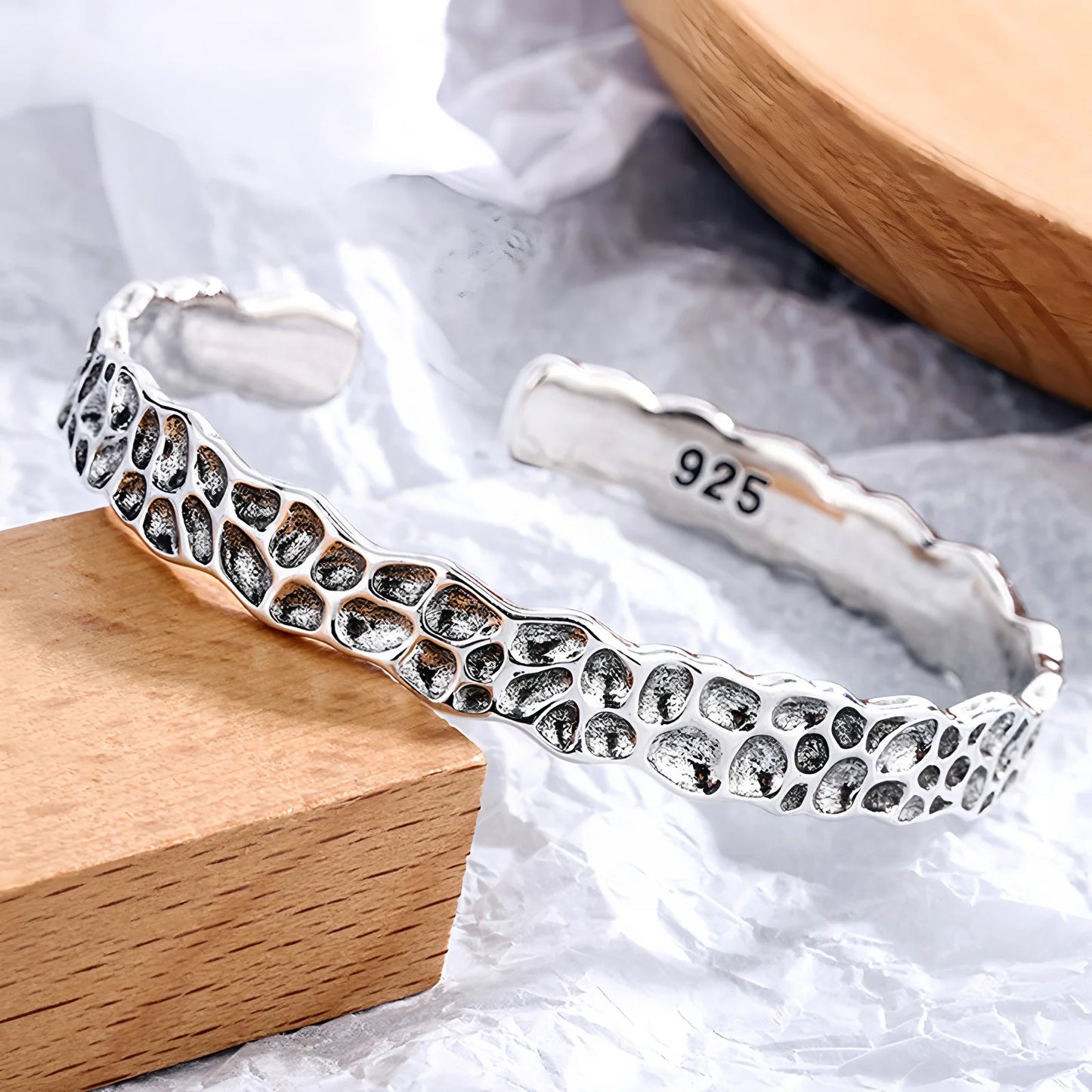 925 Sterling Silver Bangle Bracelet Set