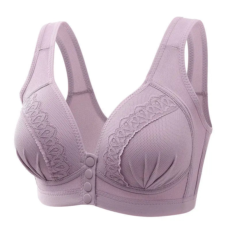 Mom Bra Large Size Front Buttons Bra