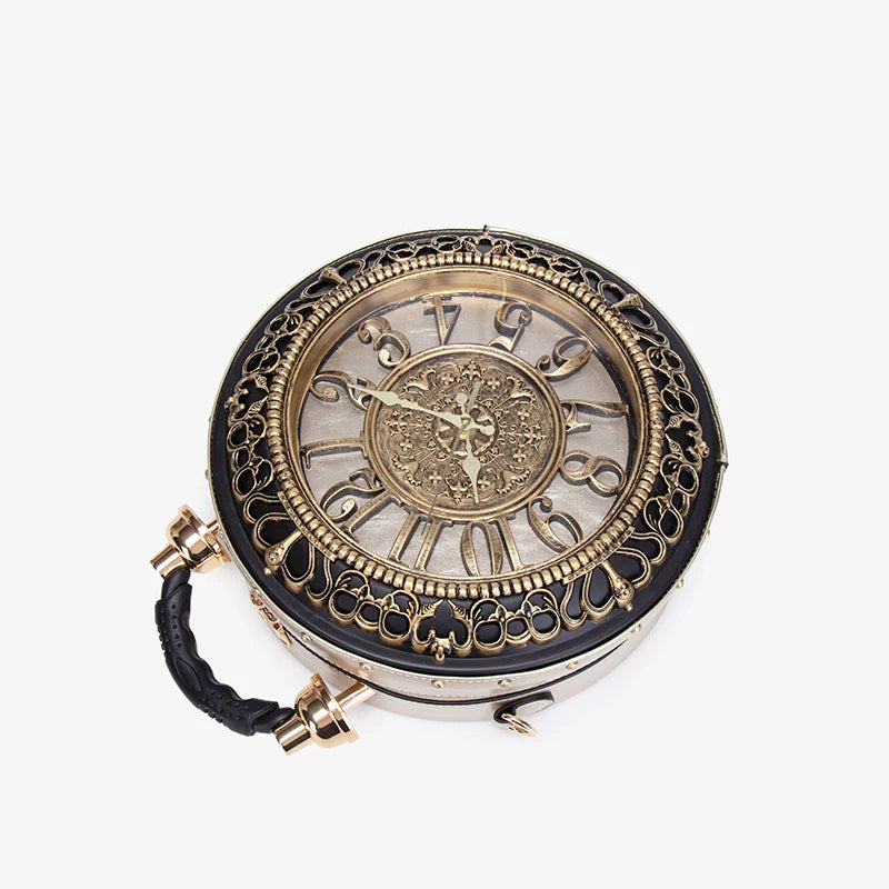 Retro Creative Clock niche Design Sense Crossbody Bag