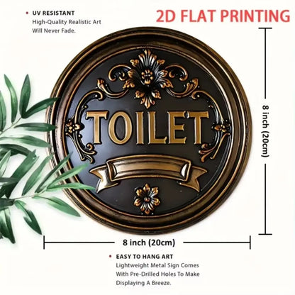 Golden Shower Head Sign  Bathroom Decor