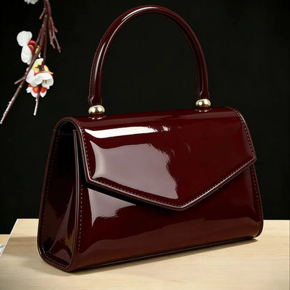Vintage high-end glossy texture versatile handbag Dress