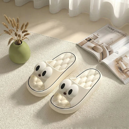 Large-Eye Cute Cartoon Thick-Soled Slippers